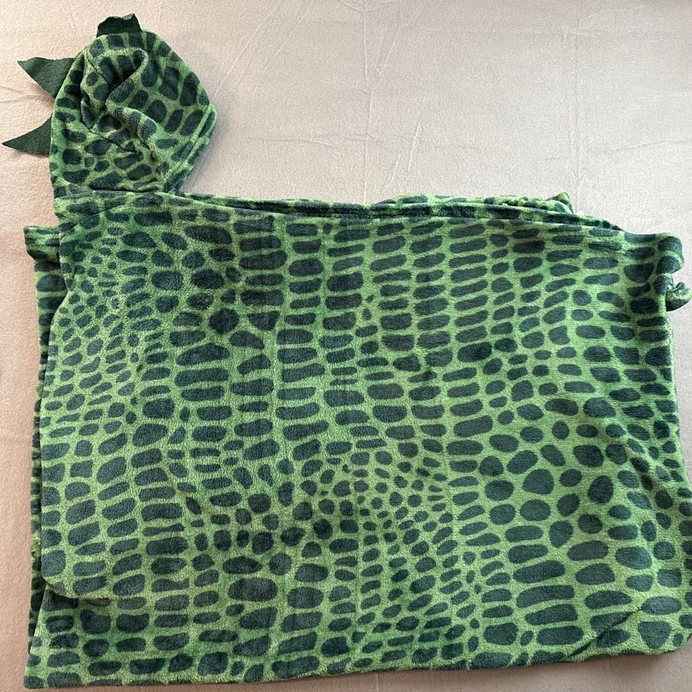 Hooded Dinosaur Blanket Roughly 55x42